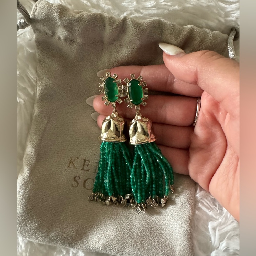 Green Kendra Scott Earrings